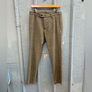 Wings + Horns Herringbone Wool blend trousers, size 30